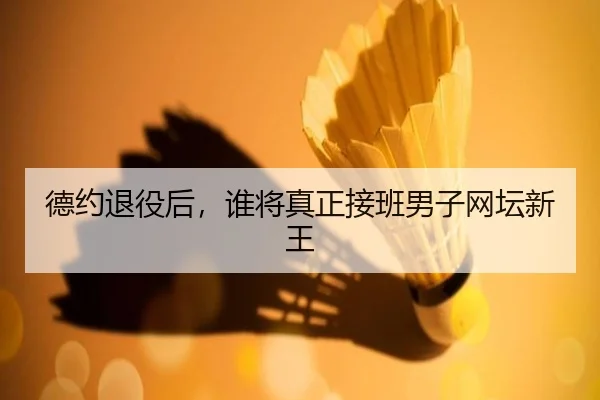 德约退役后，谁将真正接班男子网坛新王